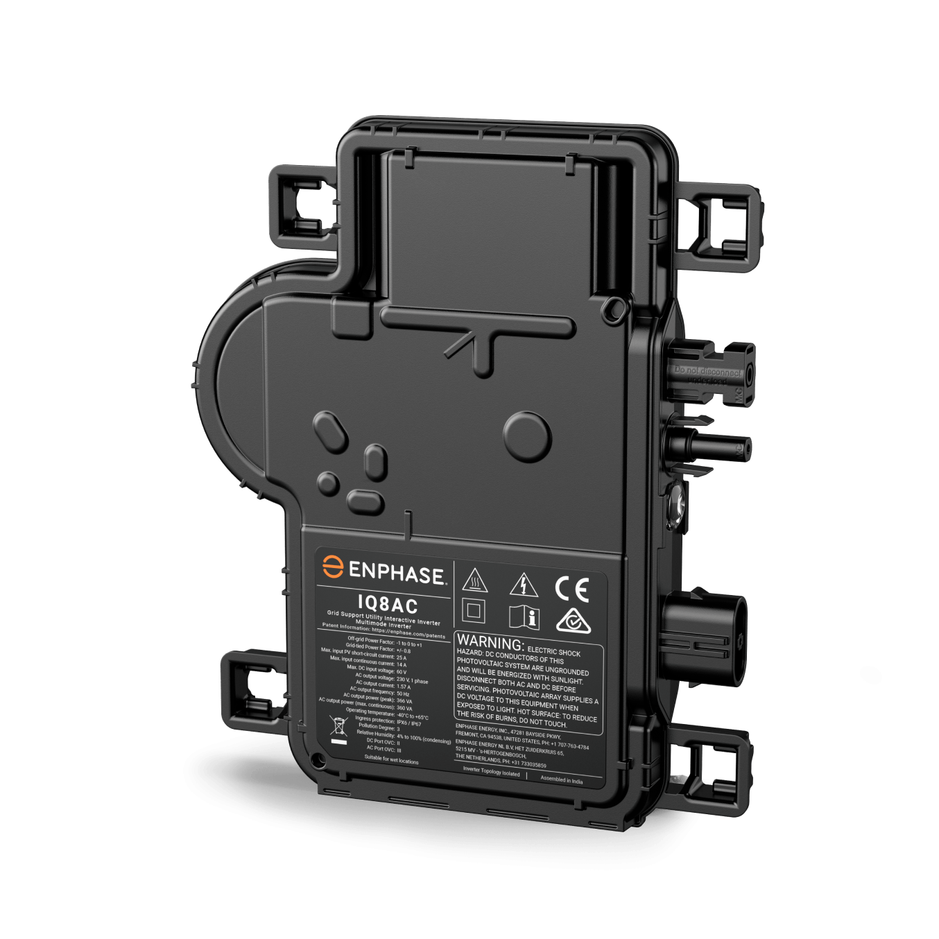 Micro Inverter Solar Enphase IQ8AC 360W Rated Power with Integrated MC4 DC connector (IQ8AC-72-M-INT)